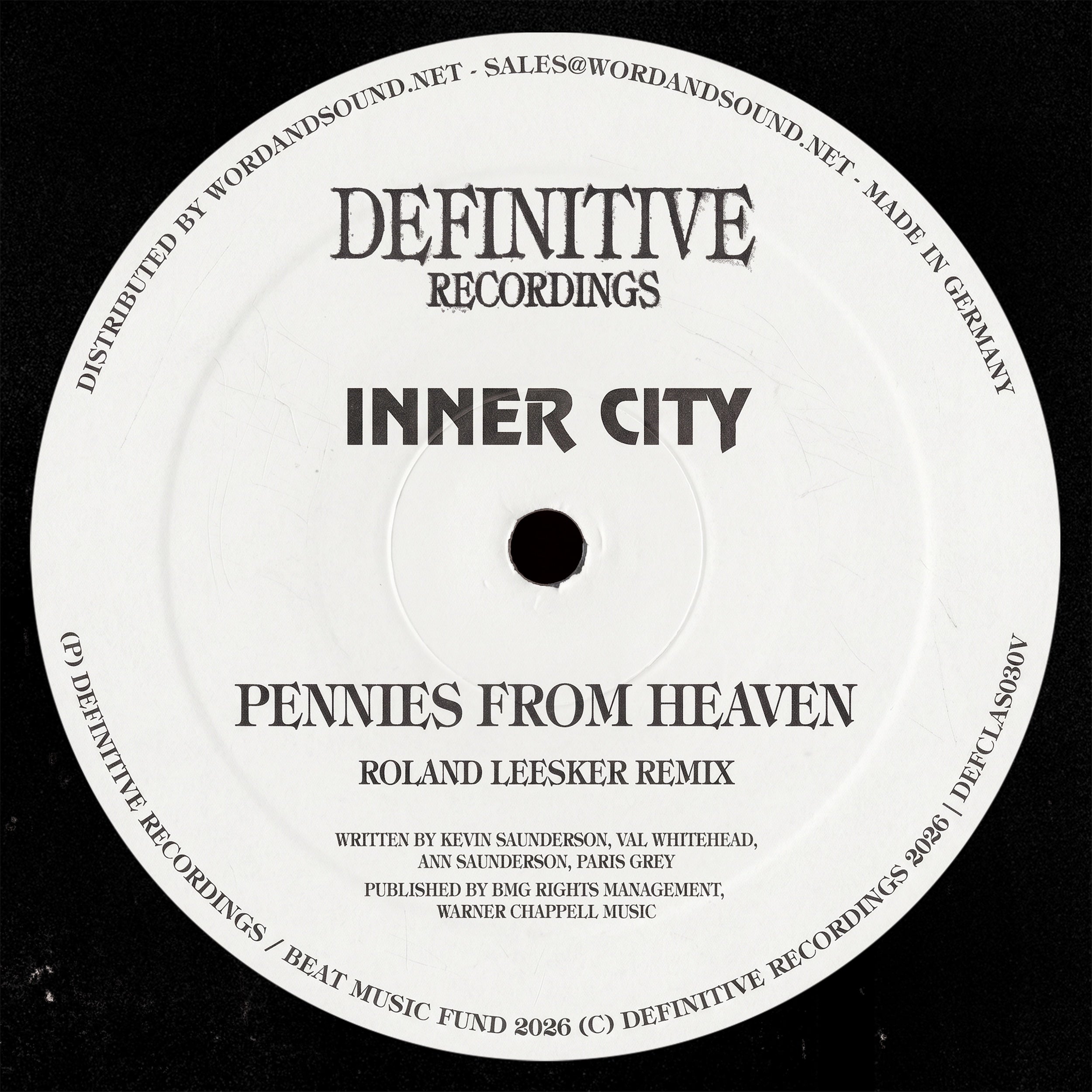 Pennies From Heaven -Roland Leesker Remix/Acapella - Inner City, Kevin Saunderson
